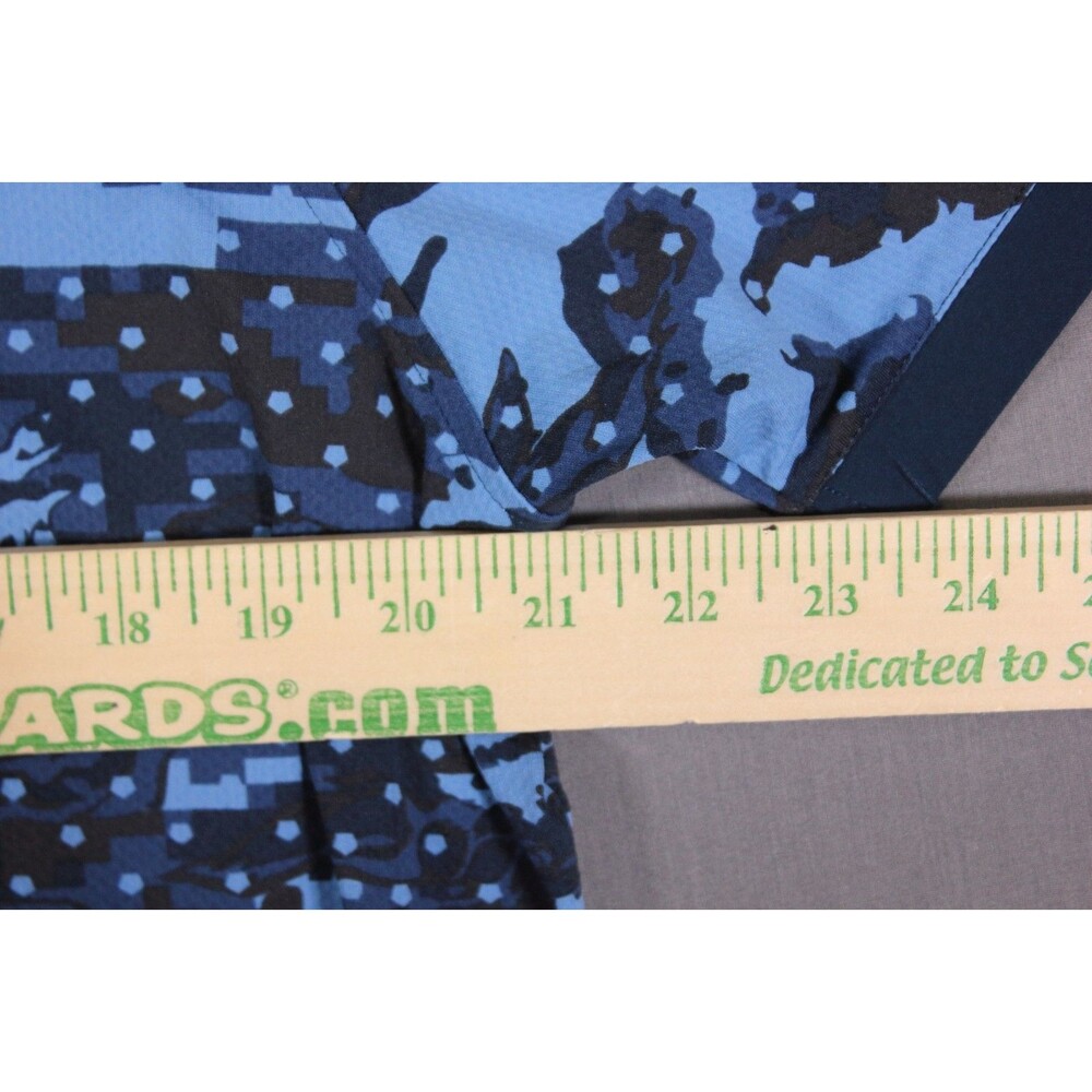 Under Armour Polo Mens Blue Camo Iso Chill Breathable Golf Performance Shirt L - Picture 7 of 9